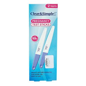 Clear & Simple Pregnancy Test Sticks (2 Tests)